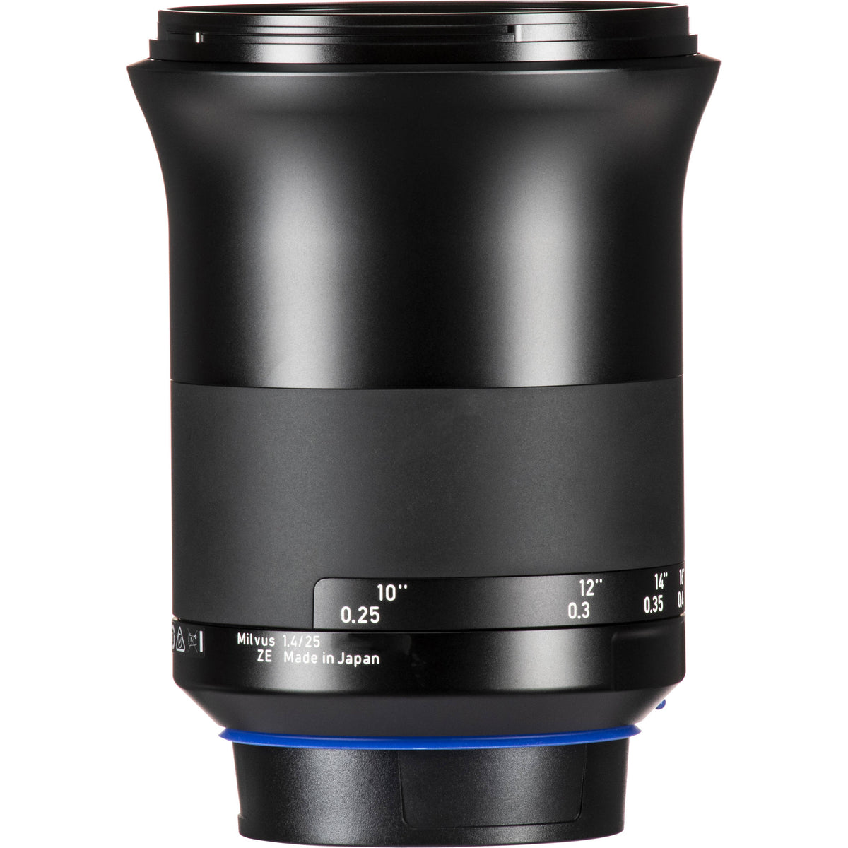 Lente Zeiss Milvus 25mm f/1.4 ZE - vista lateral