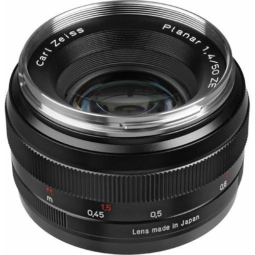 Lente Zeiss Planar T* 50mm f/1.4 ZE - vista frontal