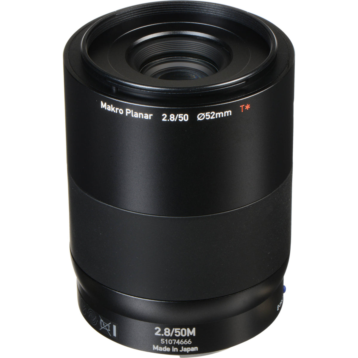 Lente ZEISS Touit 50mm f/2.8M Macro - vista frontal