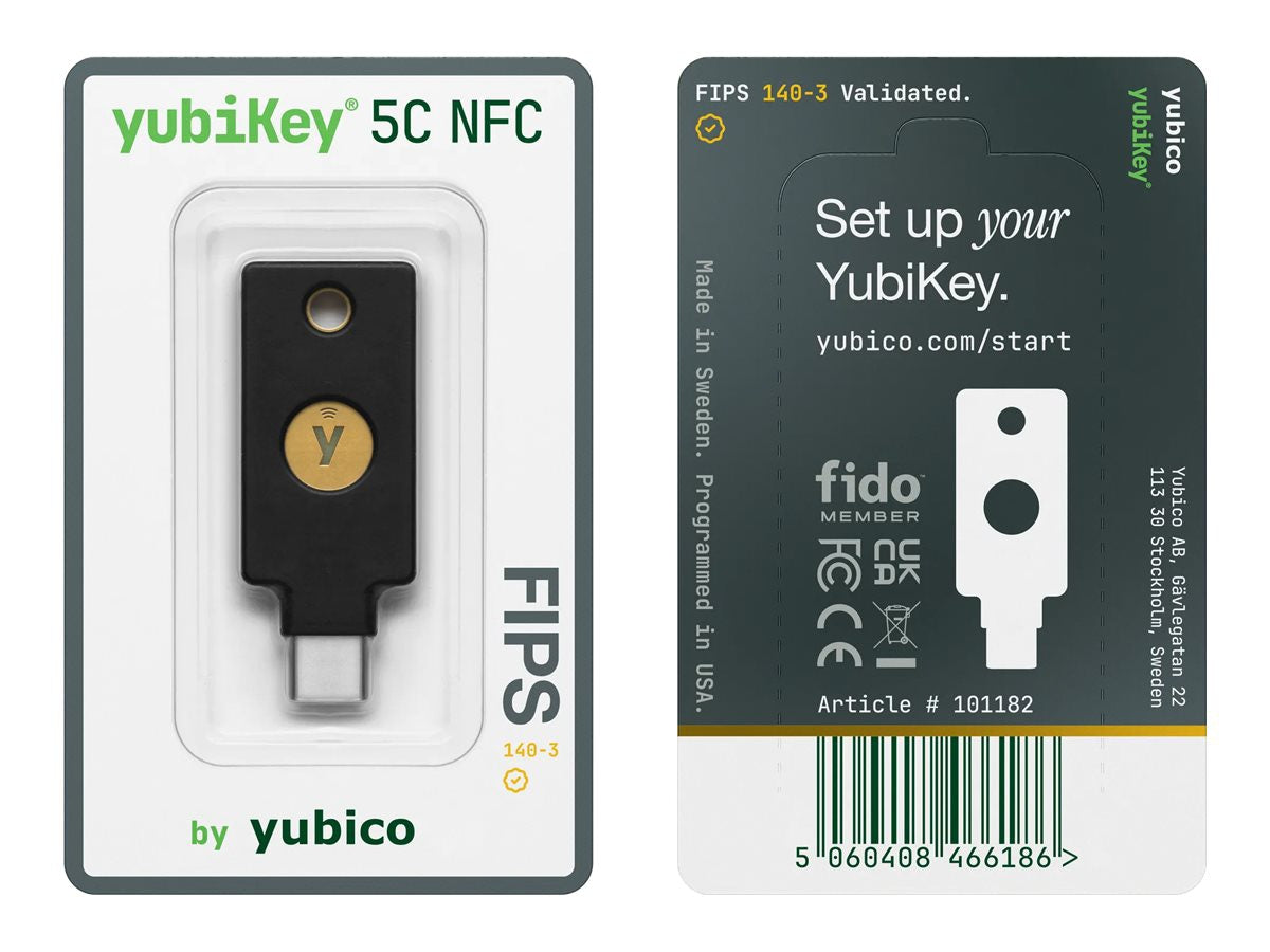Llave de Seguridad Yubico YubiKey 5C NFC FIPS - vista 1