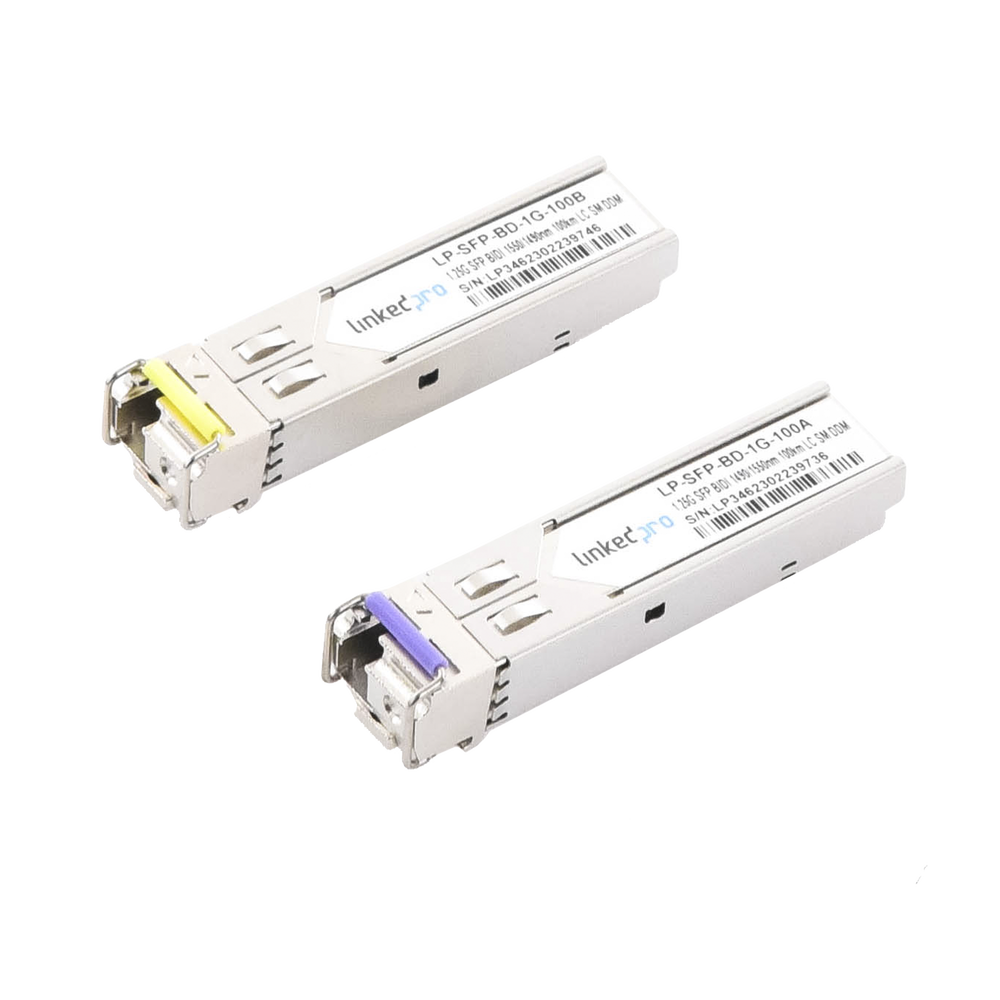 Transceptores Bidireccionales SFP LinkedPro LP-SFP-BD-1G-100 Monomodo
