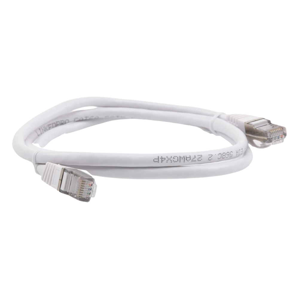 Patch Cord Cat6A 10G blindado 1.0M LinkedPro LP-STP-6A-100-WH 1.0 m Blanco