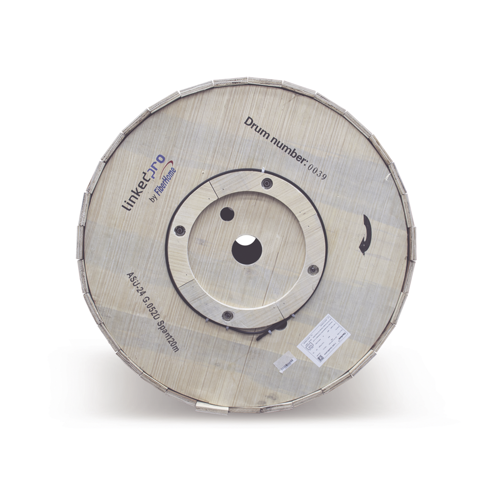 Carrete de 4 km de Fibra Óptica Linkedpro By Fiberhome MINI-ADSS-24C-S120/4KM Monomodo 24 hilos