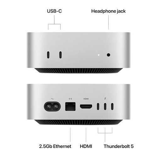 Mini PC Apple Mac mini MHQN4LL/A (Mid 2026) — vista posterior