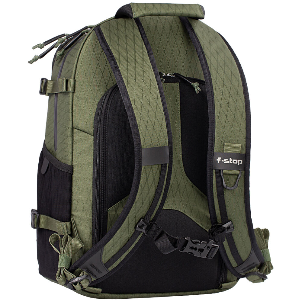 Mochila f-stop Guru 4 AIR Pack para Male Torsos con Mediano ICU (Cypress Verde) - puertos y conexiones