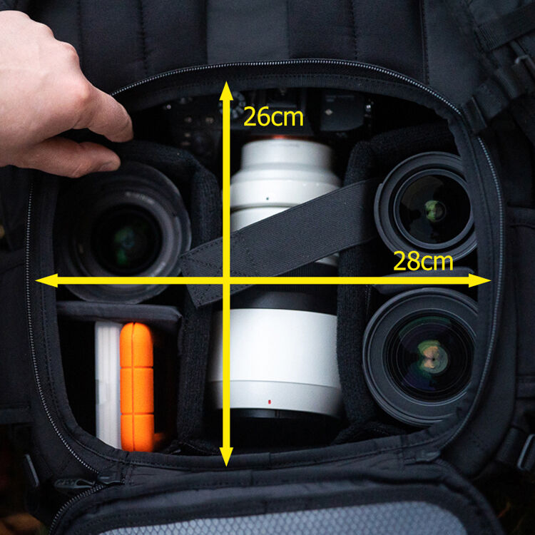 Mochila Haukland x Evoc Photo (Negro, 18L) - puertos y conexiones