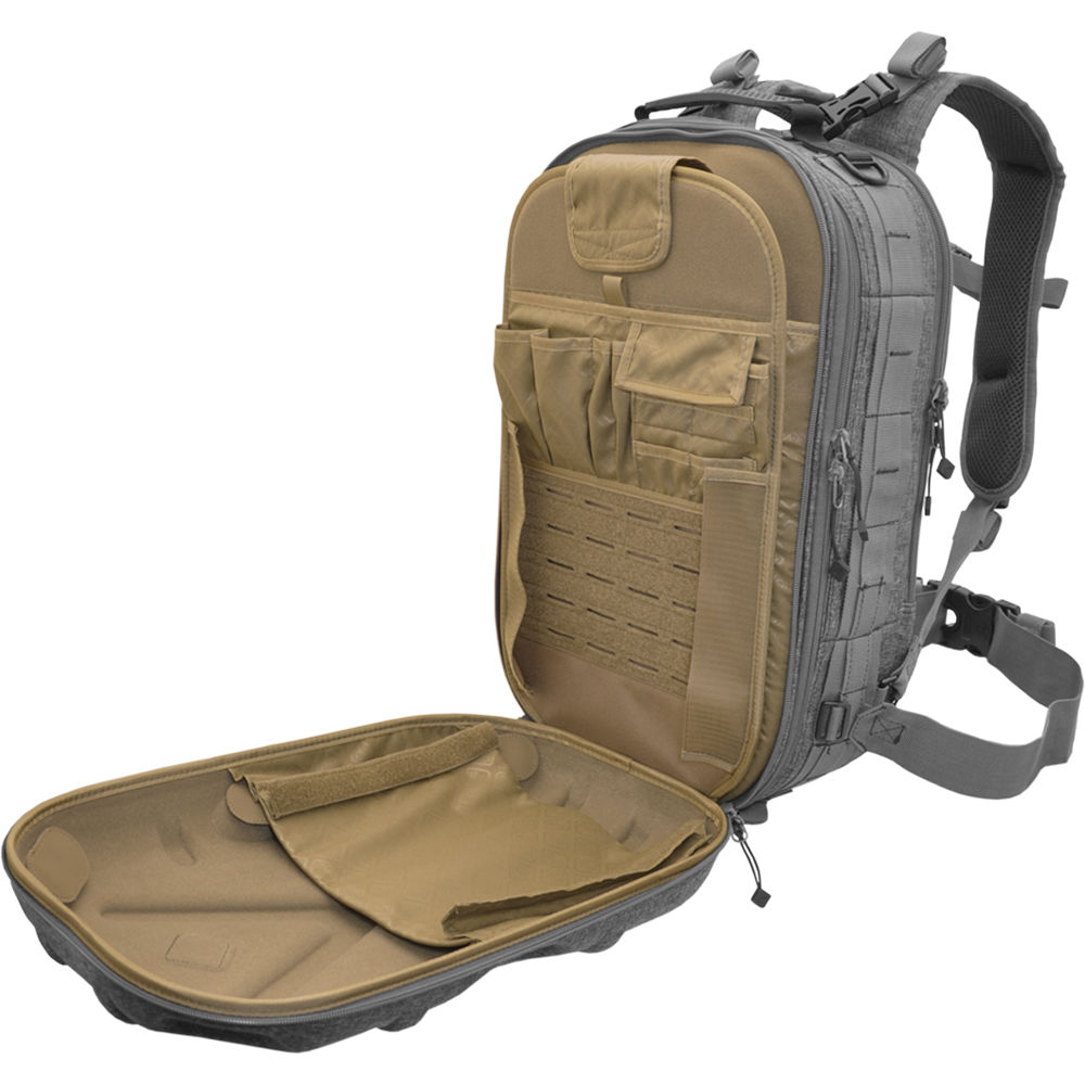 Mochila Hazard 4 Pillbox Optics Shell-Pack (Gris) - puertos y conexiones