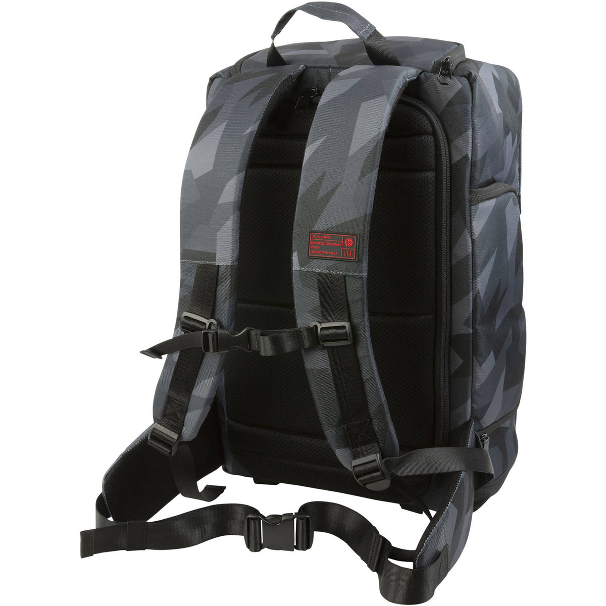 Mochila Hex Cinema (Glacier Camo) - puertos y conexiones