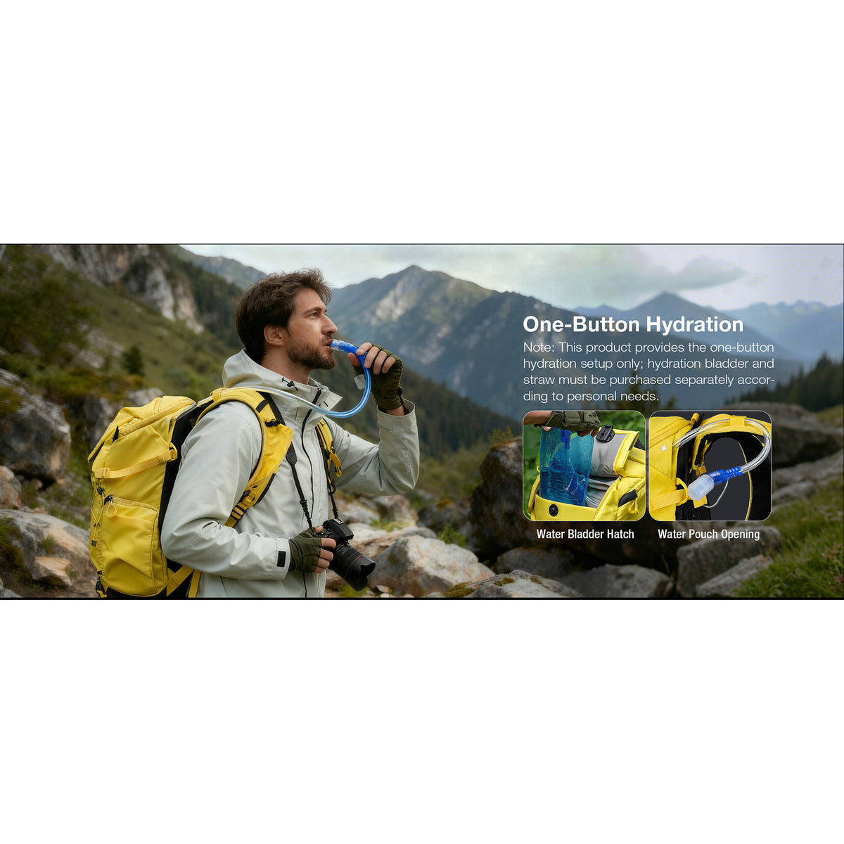 Mochila Leofoto todo en uno de viaje con Mediano inserto (Negro, 35L) - contenido de la caja