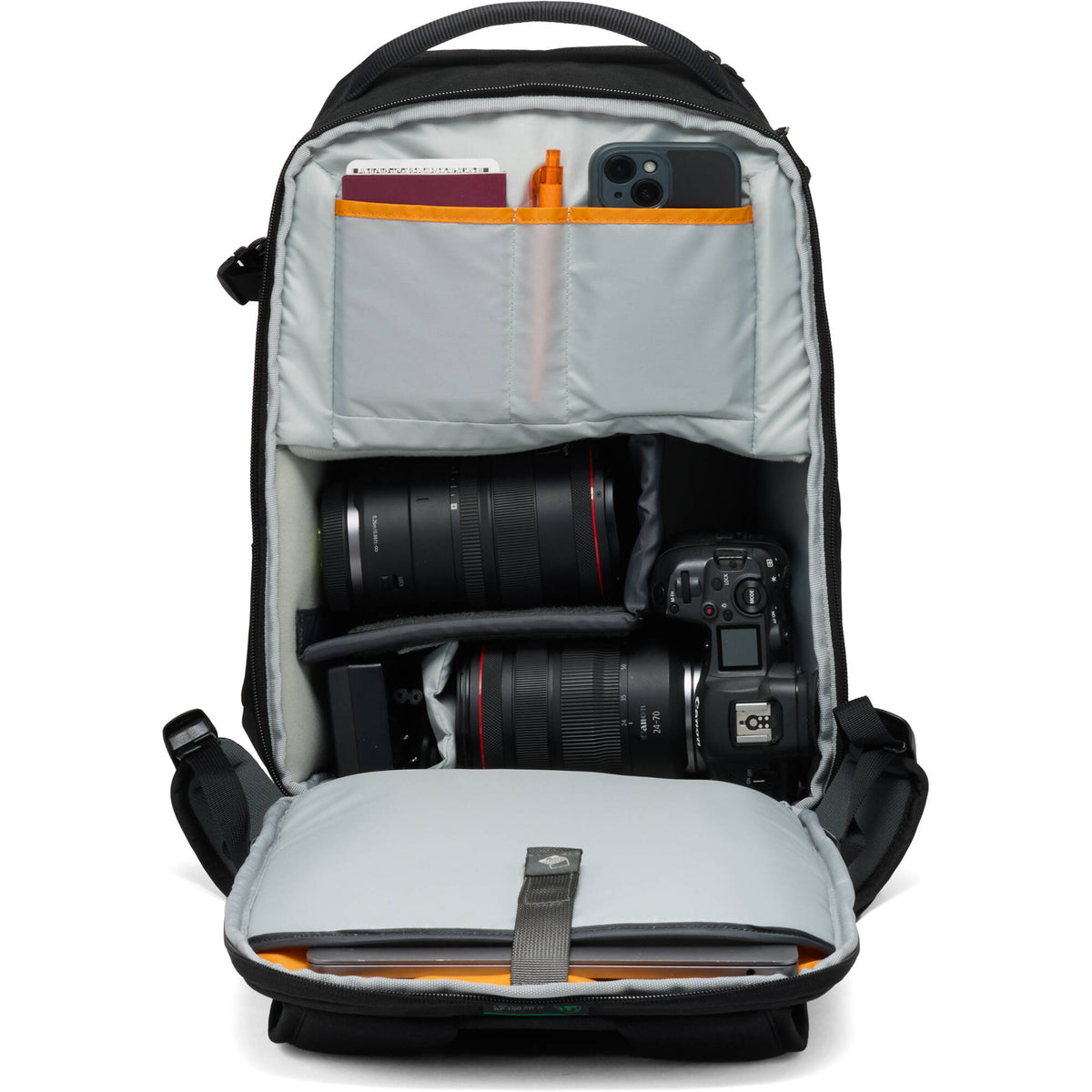 Mochila Lowepro FastPack BP 150 AW IV (16L, Negro) - vista frontal