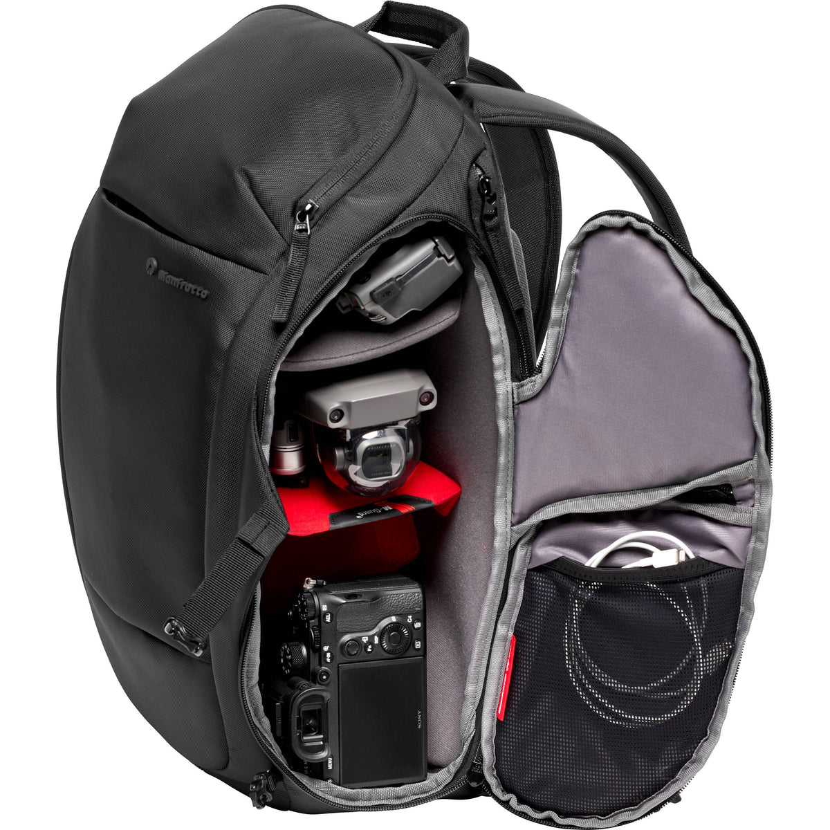 Mochila Manfrotto Advanced Travel III 24L (Negro) - puertos y conexiones