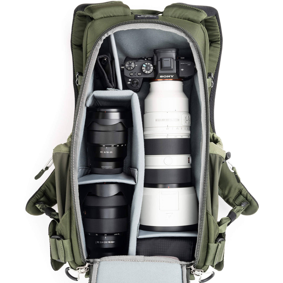 Mochila MindShift Gear Backlight Sprint (Montane Verde, 15L) - vista lateral