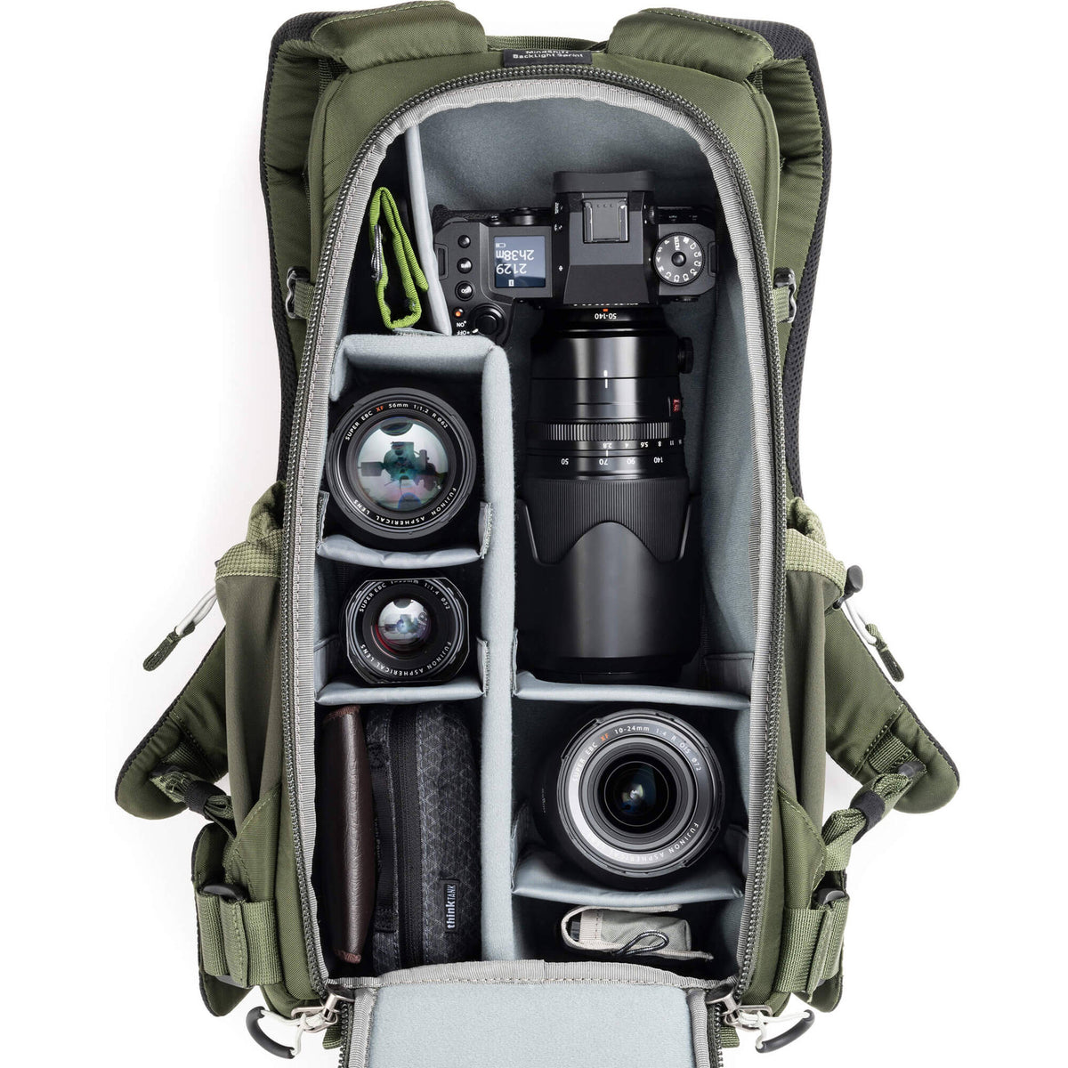 Mochila MindShift Gear Backlight Sprint (Montane Verde, 15L) - puertos y conexiones