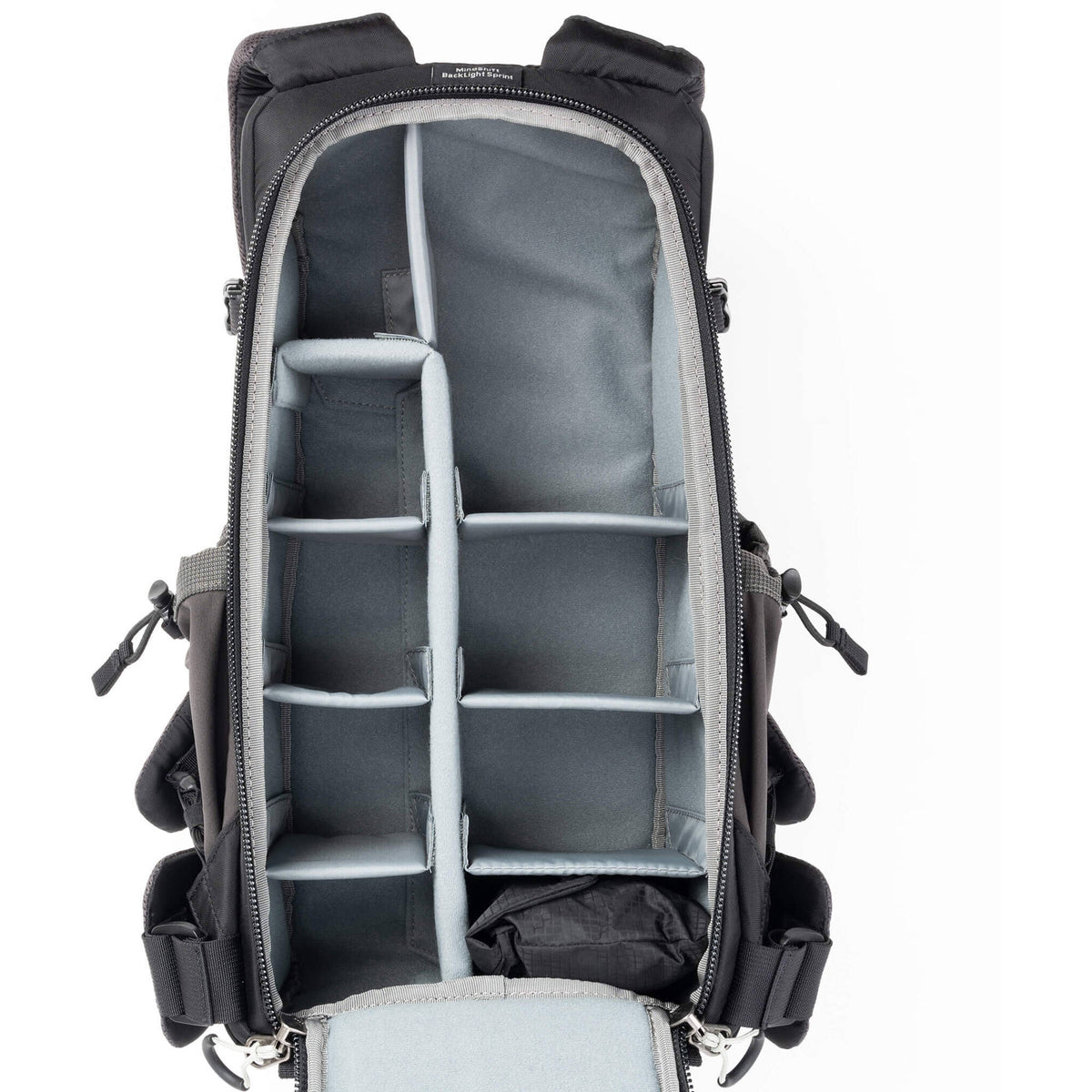 Mochila MindShift Gear Backlight Sprint (Slate Negro, 15L) - vista trasera