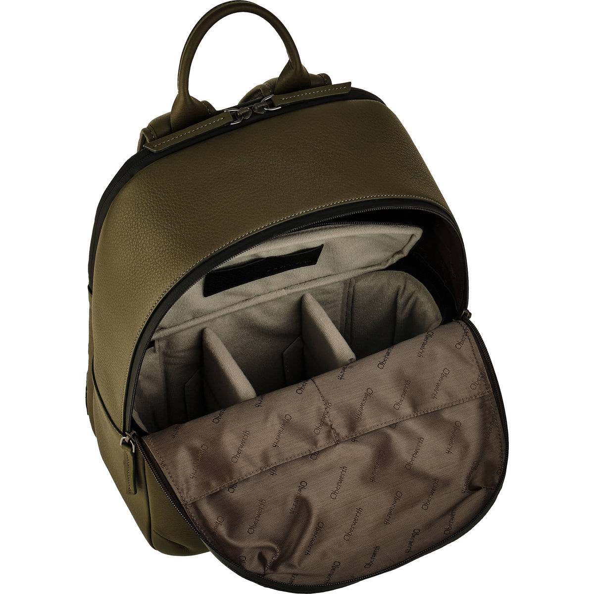 Mochila Oberwerth Pure 2 Zippers (Reporter Verde, 16L) - vista frontal