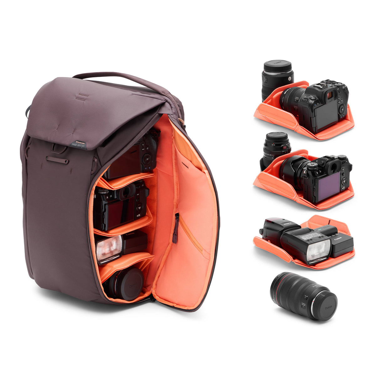 Mochila Peak Design Everyday (Eclipse, 20L) - puertos y conexiones