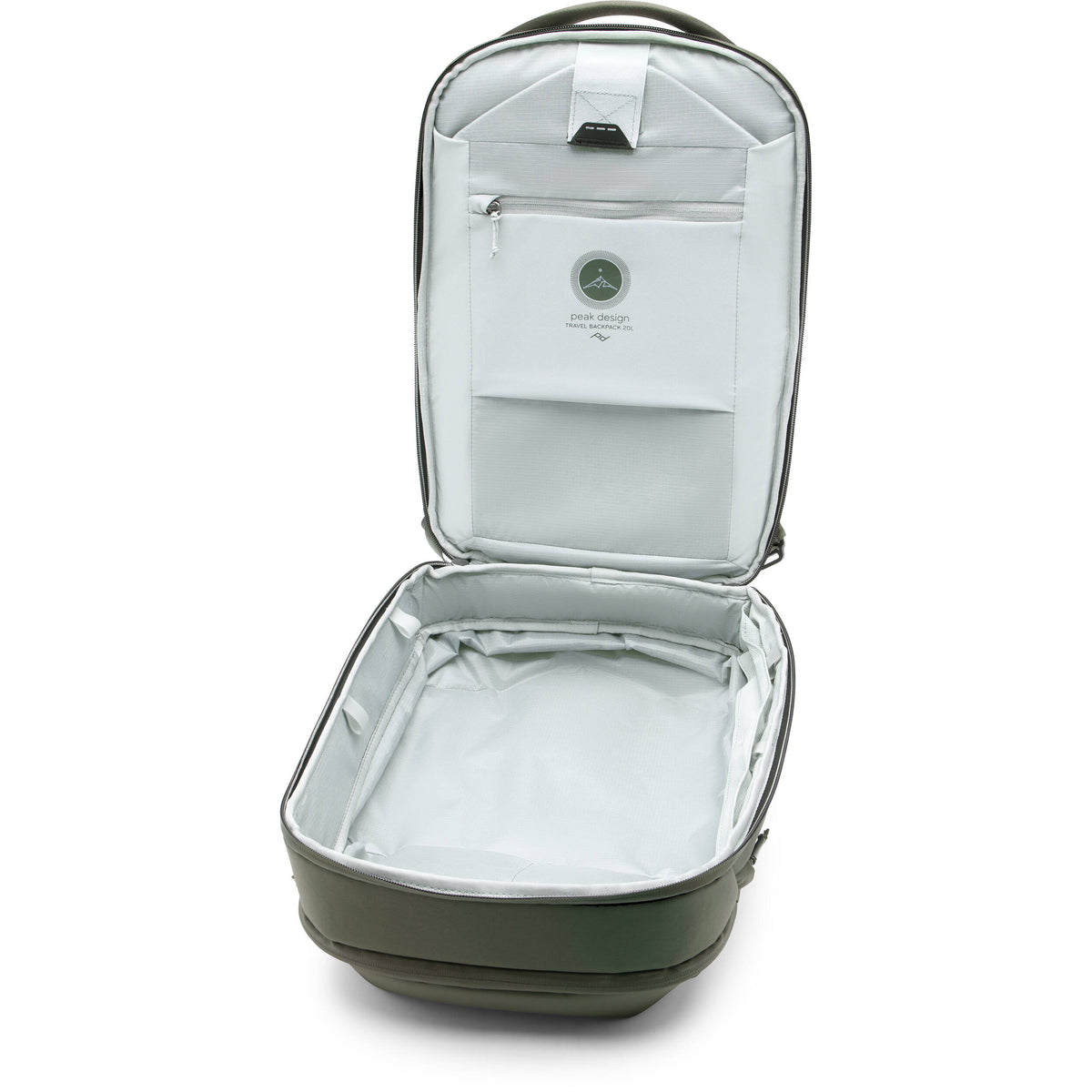 Mochila Peak Design Travel (Sage, 20L) - vista frontal