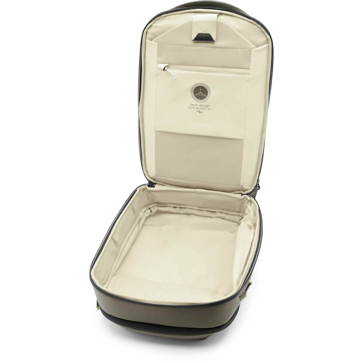 Mochila Peak Design Travel (Stone, 20L) - vista frontal