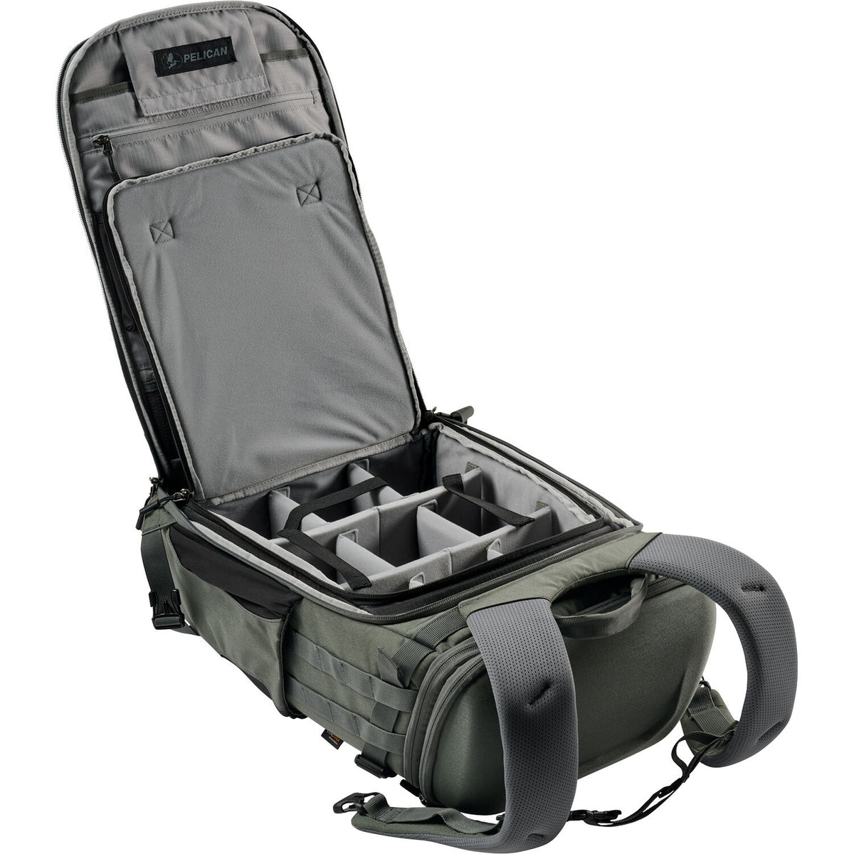 Mochila Pelican AEGIS Creator Series (Charcoal Sage, 35L) - vista trasera