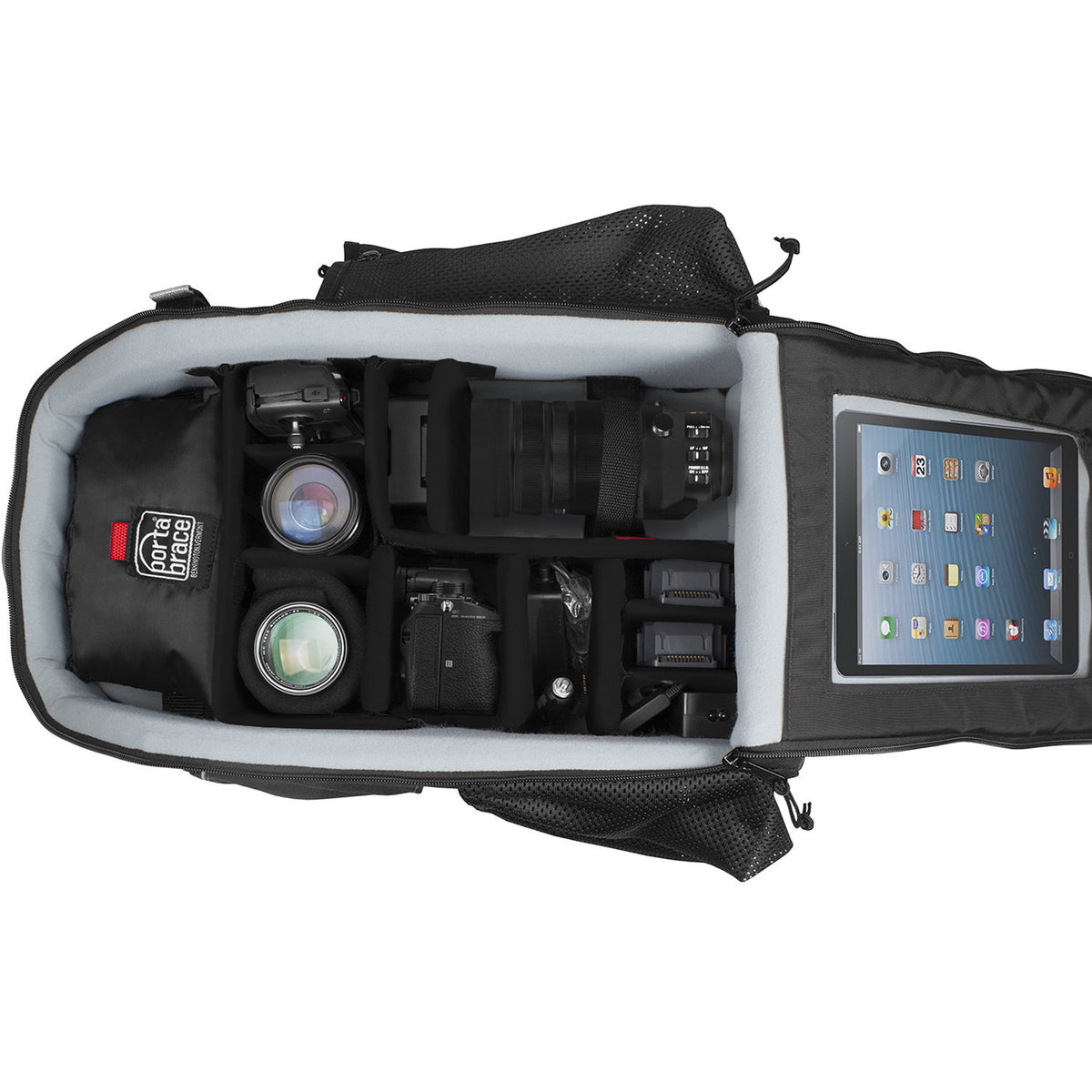 Mochila PortaBrace para Sony Alpha a7R (Negro) - vista trasera