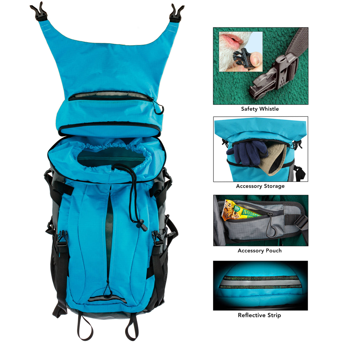 Mochila Ruggard FotoTrek Hiking Photo (Azul, 30L) - detalle
