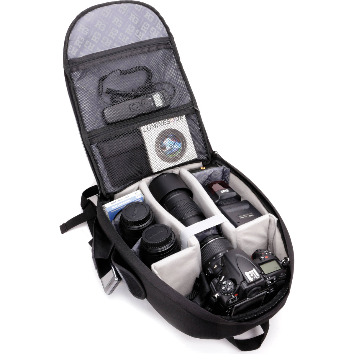 Mochila Ruggard Outrigger 45 (Negro) - vista trasera
