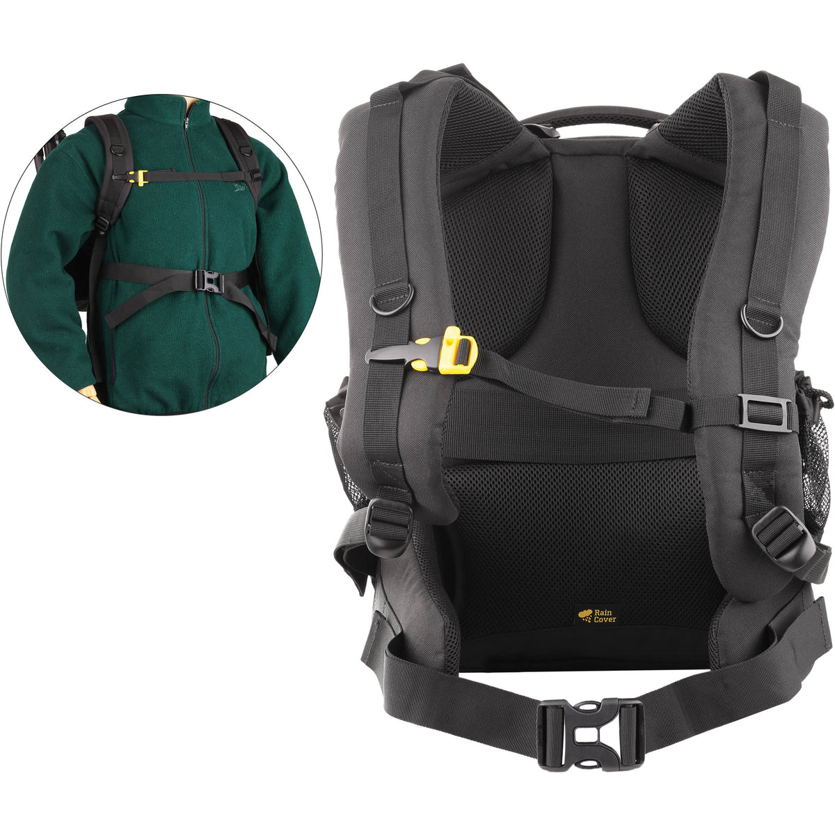 Mochila Ruggard Thunderhead 35 & Laptop (Negro) - en uso