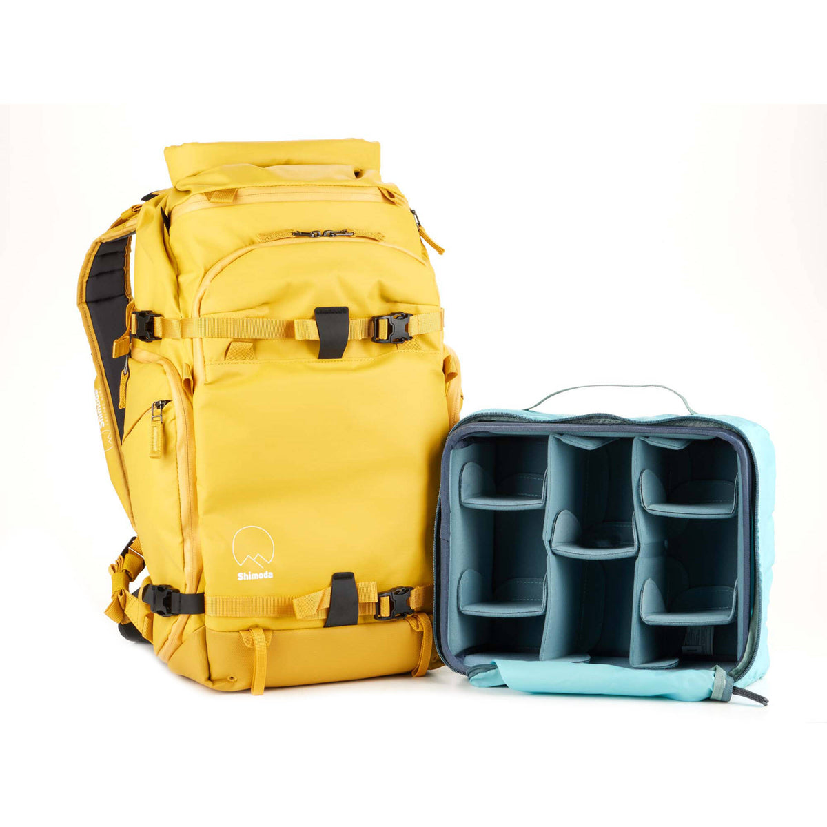 Mochila Shimoda Designs Action X25 V2 Starter Kit (Amarillo, 25L) - vista lateral