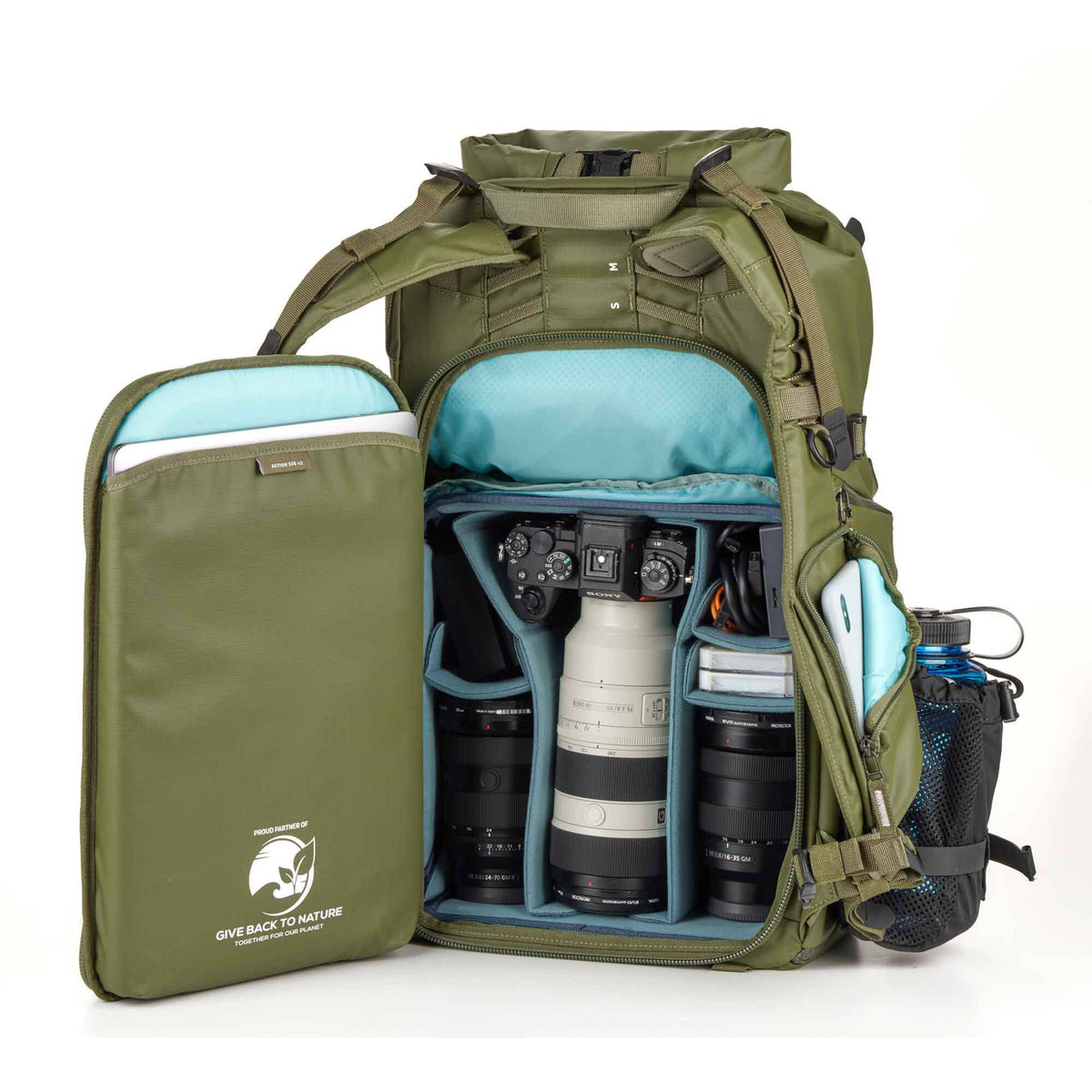 Mochila Shimoda Designs Action X30 V2 (Verde Army, 30L) - vista lateral