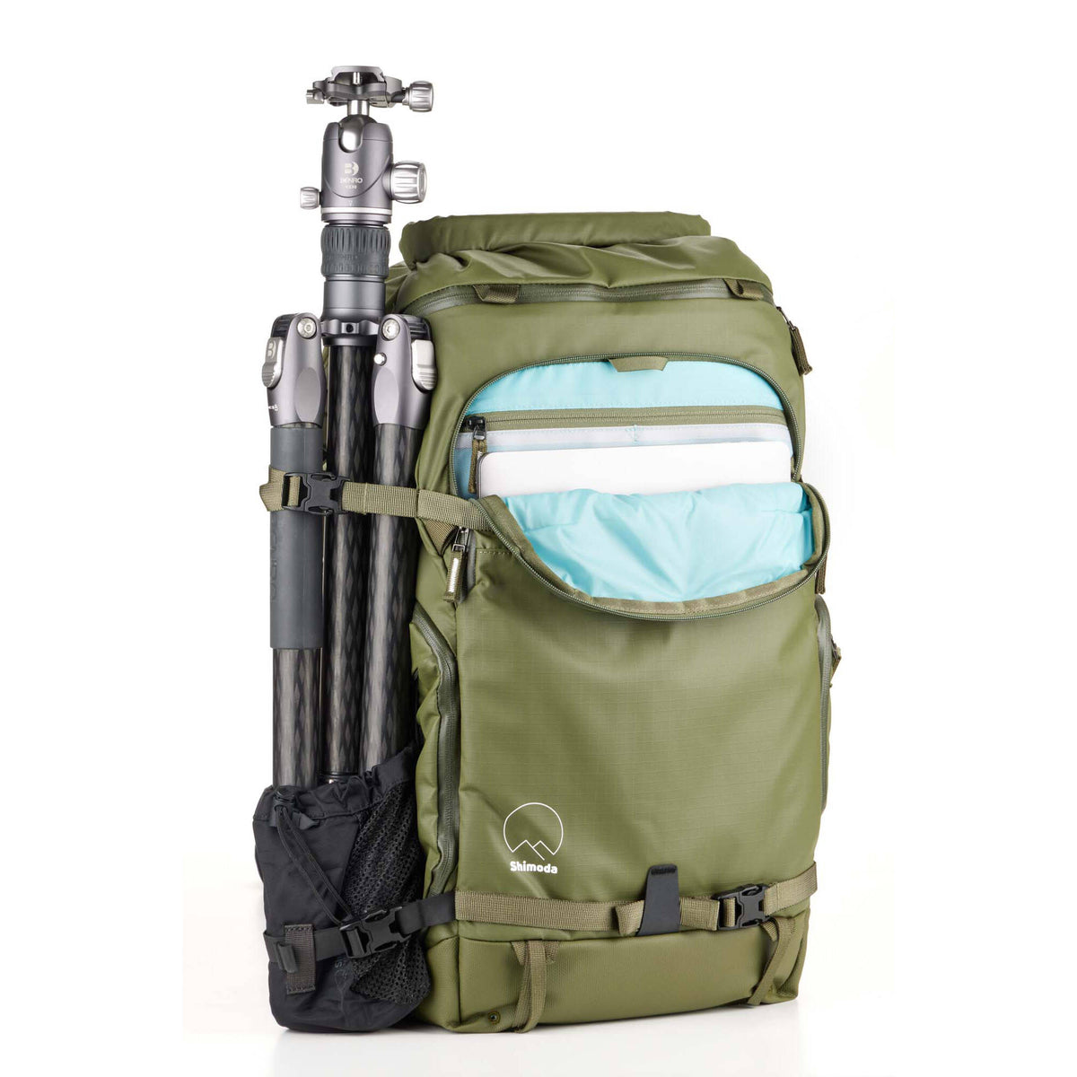 Mochila Shimoda Designs Action X40 V2 Starter Kit (Army Verde, 40L) - puertos y conexiones