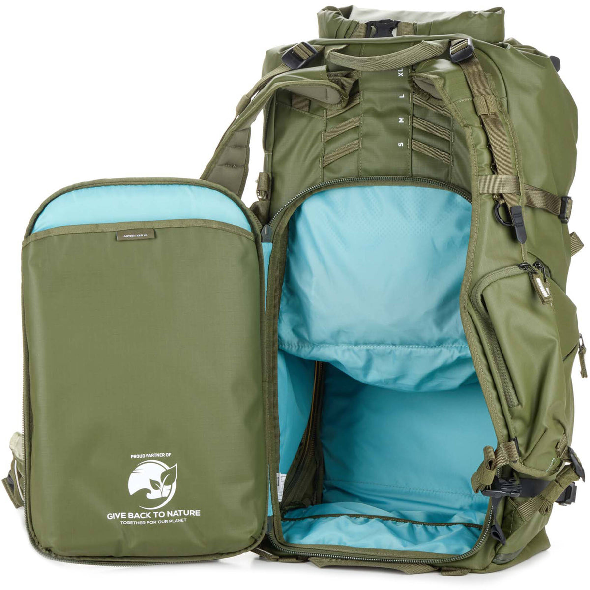 Mochila Shimoda Designs Action X50 V2 (Army Verde, 50L) - vista trasera