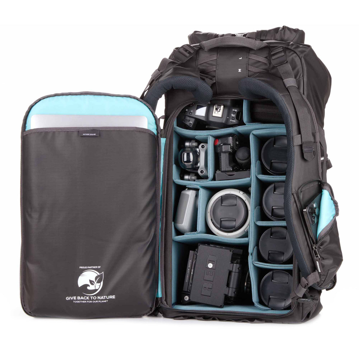 Mochila Shimoda Designs Action X70 HD (Negro) - puertos y conexiones