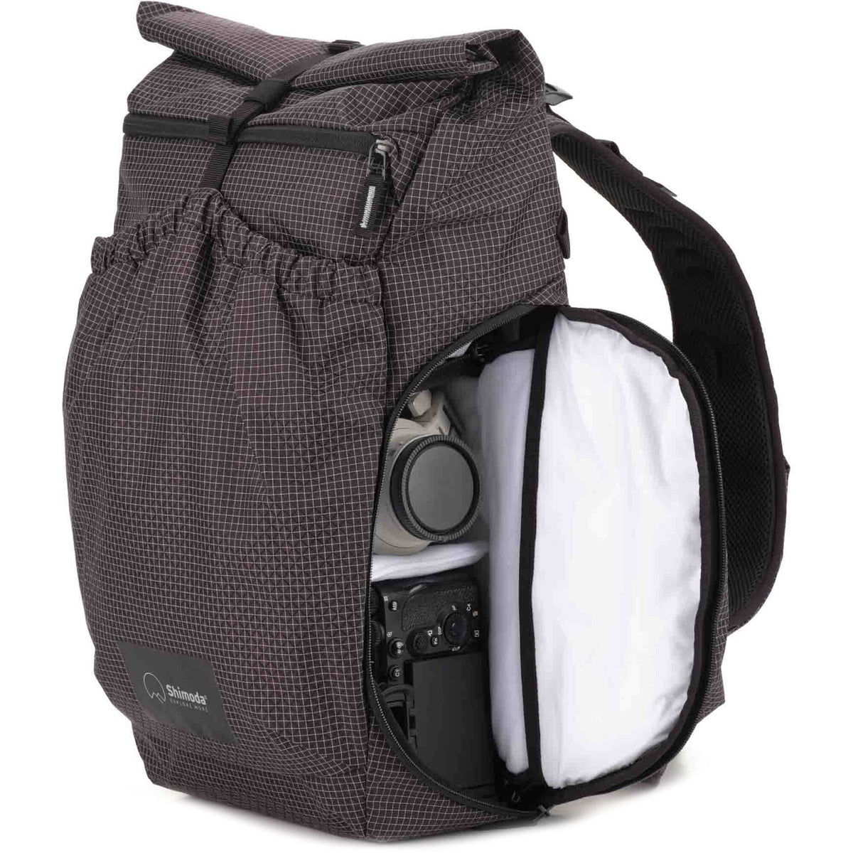 Mochila Shimoda Designs Side Lite 22 Women's Starter Kit (Negro/Blanco) - vista trasera