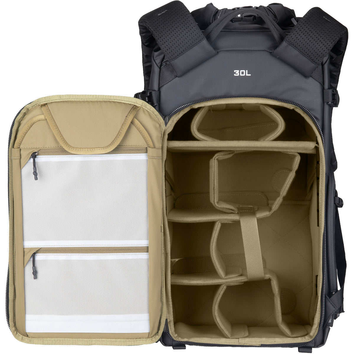 Mochila SmallRig Professional Outdoor Roll-Top (Negro, 30L) - vista frontal
