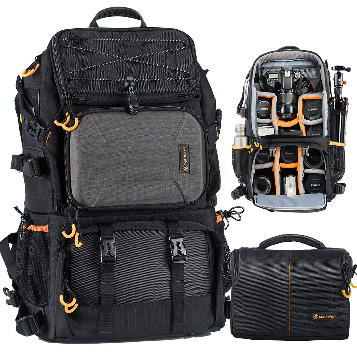 Mochila TARION PB-01 Professional 2-in-1 (Negro, 25L) - vista frontal