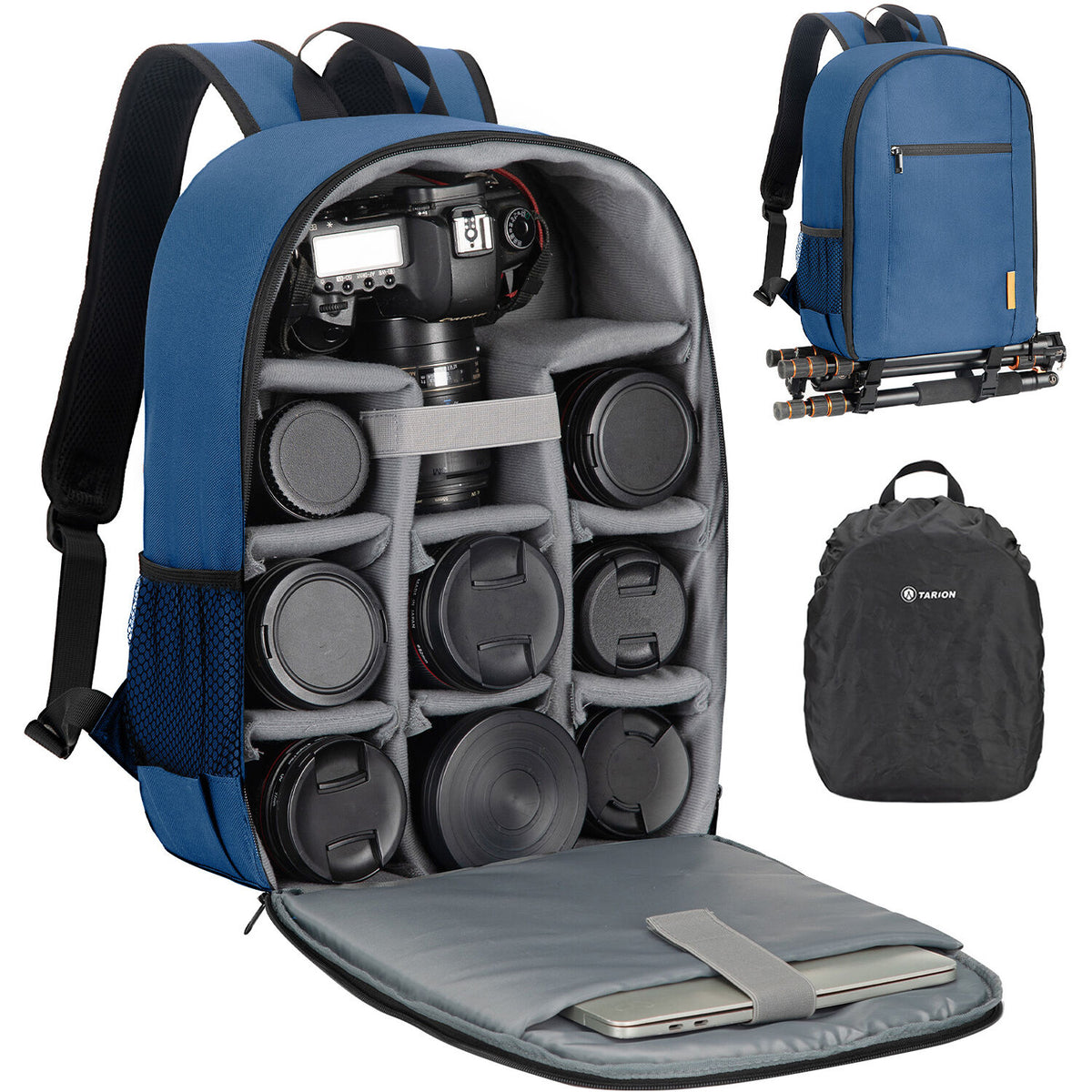 Mochila TARION TB-M (Azul) - vista trasera