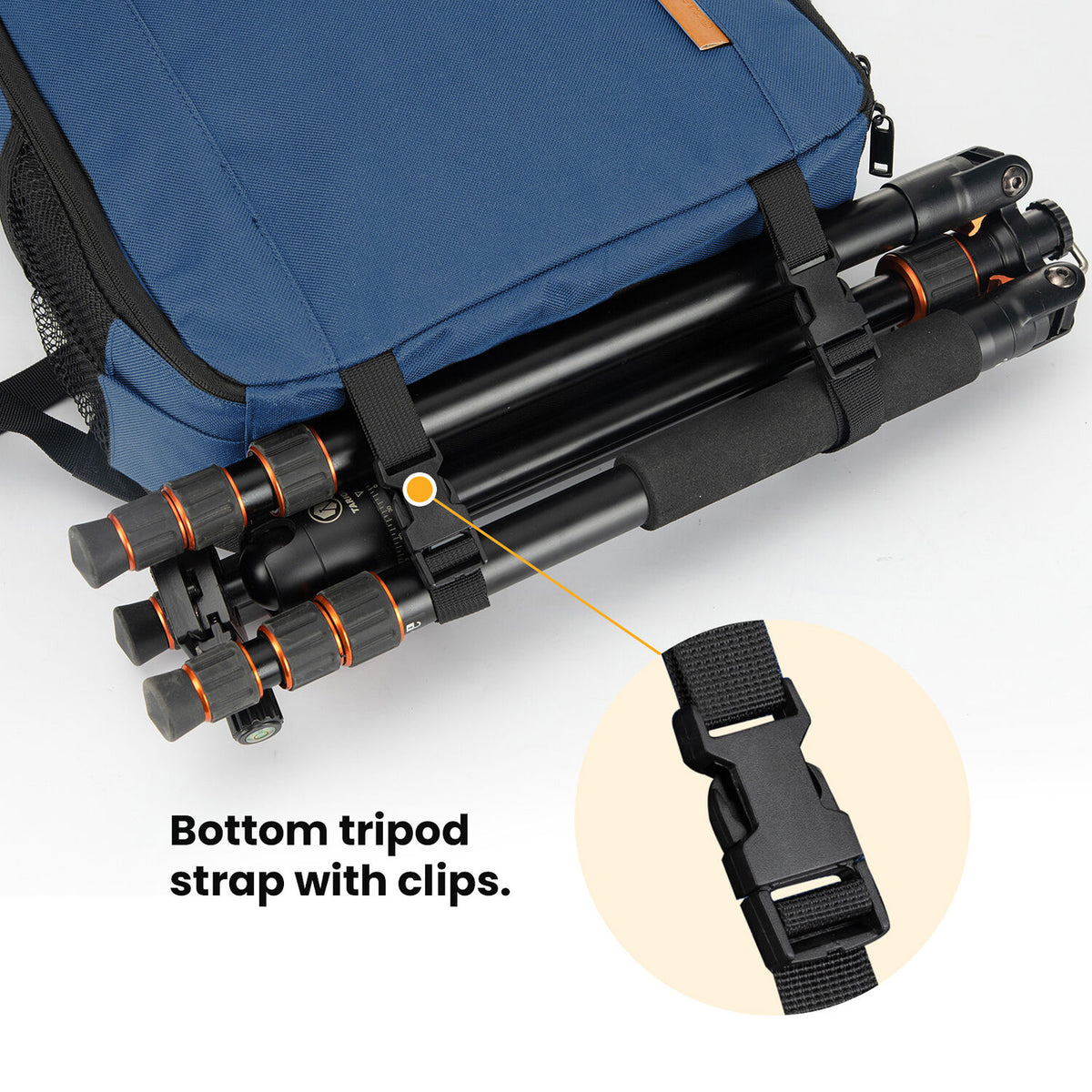 Mochila TARION TB-M (Azul) - puertos y conexiones