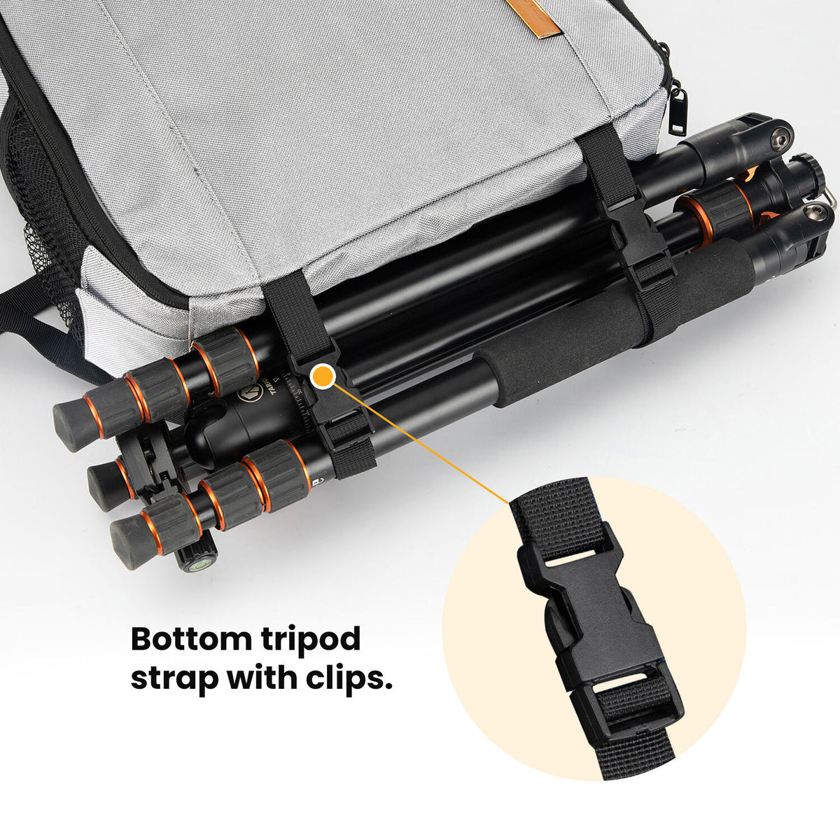 Mochila TARION TB-M (Gris) - puertos y conexiones