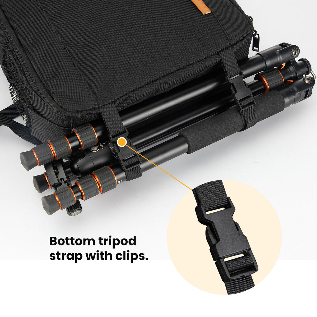 Mochila TARION TB-M (Negro) - puertos y conexiones