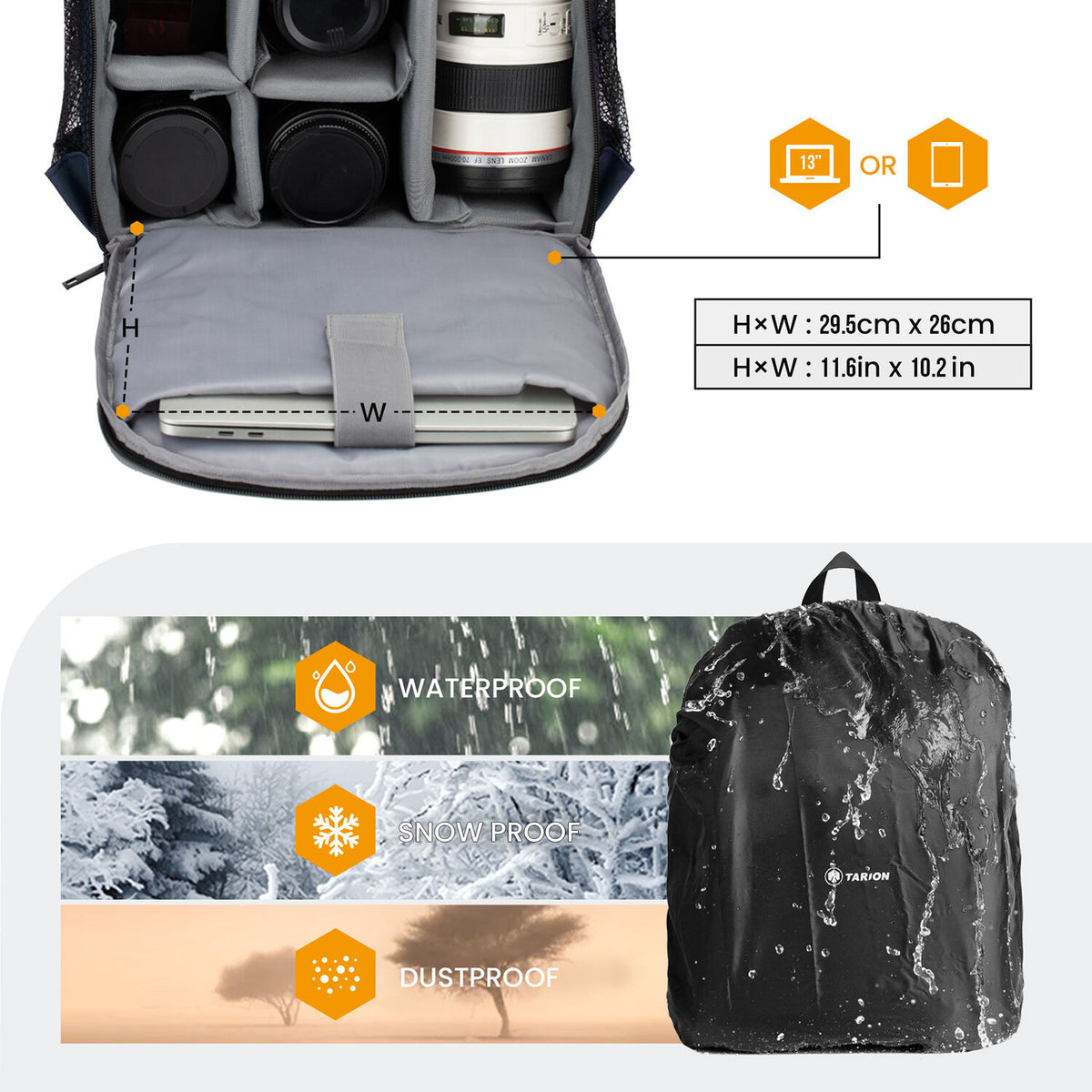 Mochila TARION TBS (Azul) - detalle