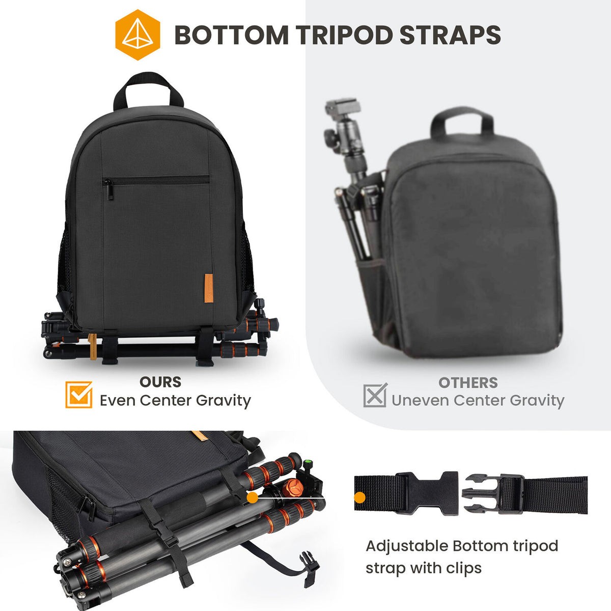 Mochila TARION TBS (Negro) - vista lateral