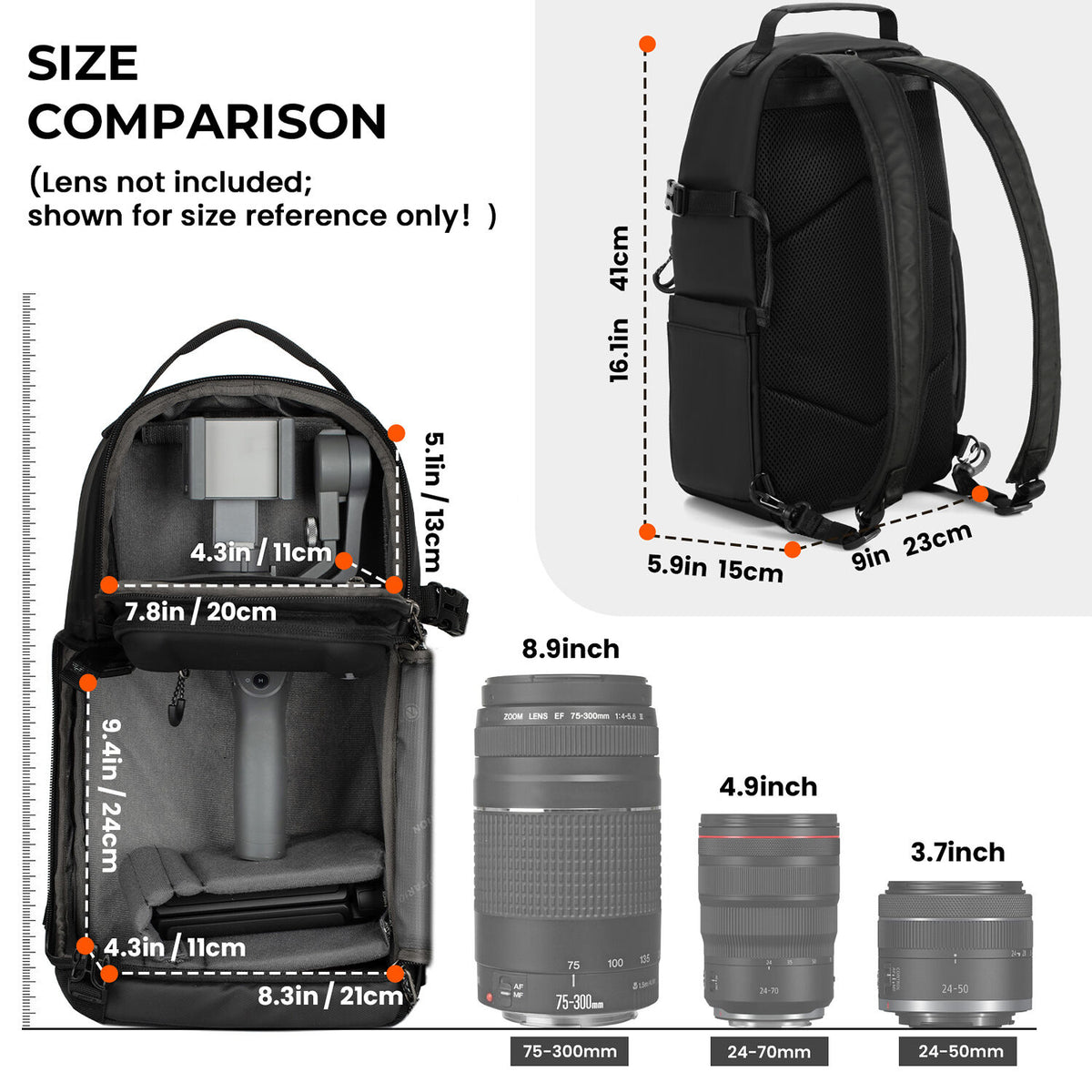 Mochila TARION TR-S Convertible Sling - en uso