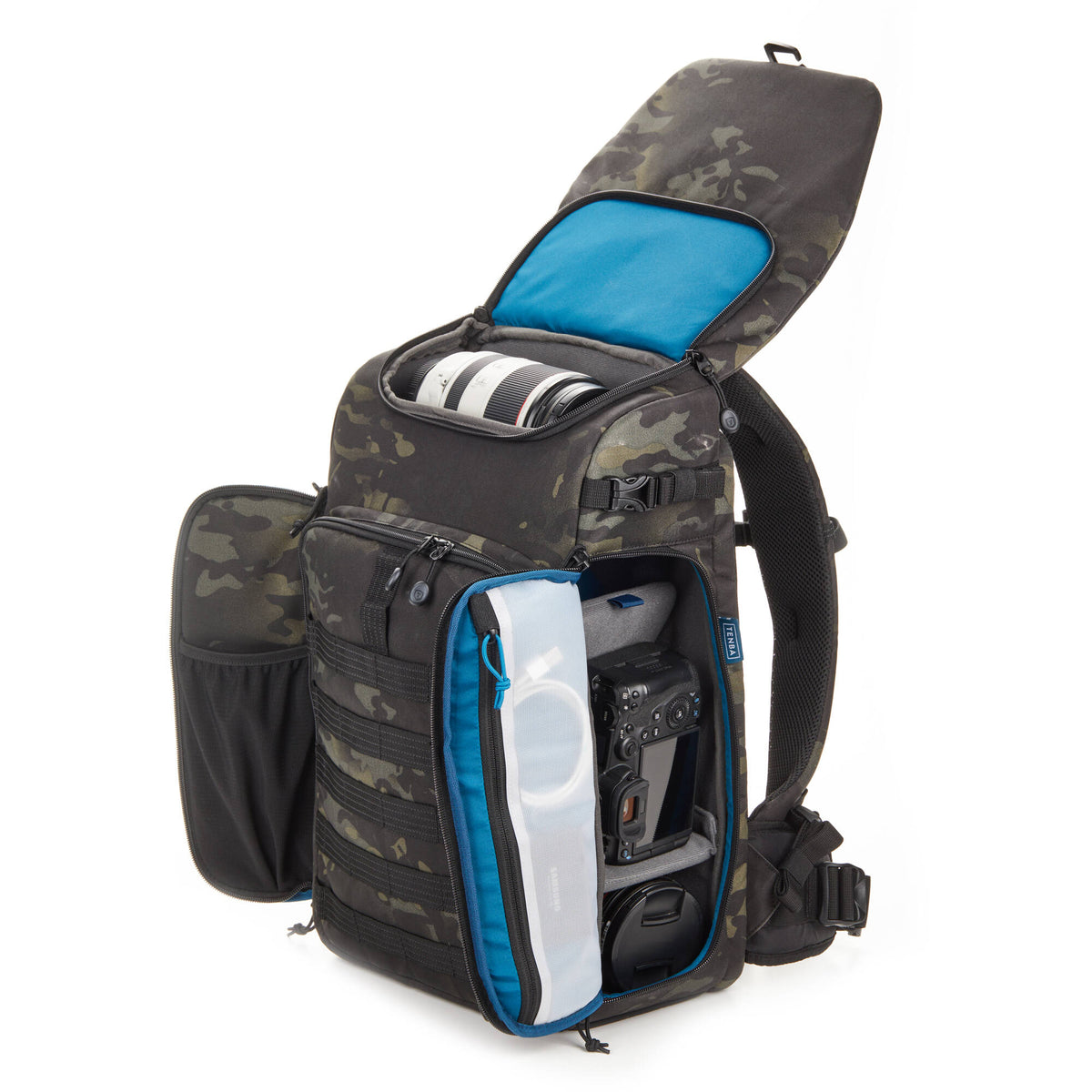 Mochila Tenba Axis V2 LT (MultiCam Negro, 20L) - vista lateral