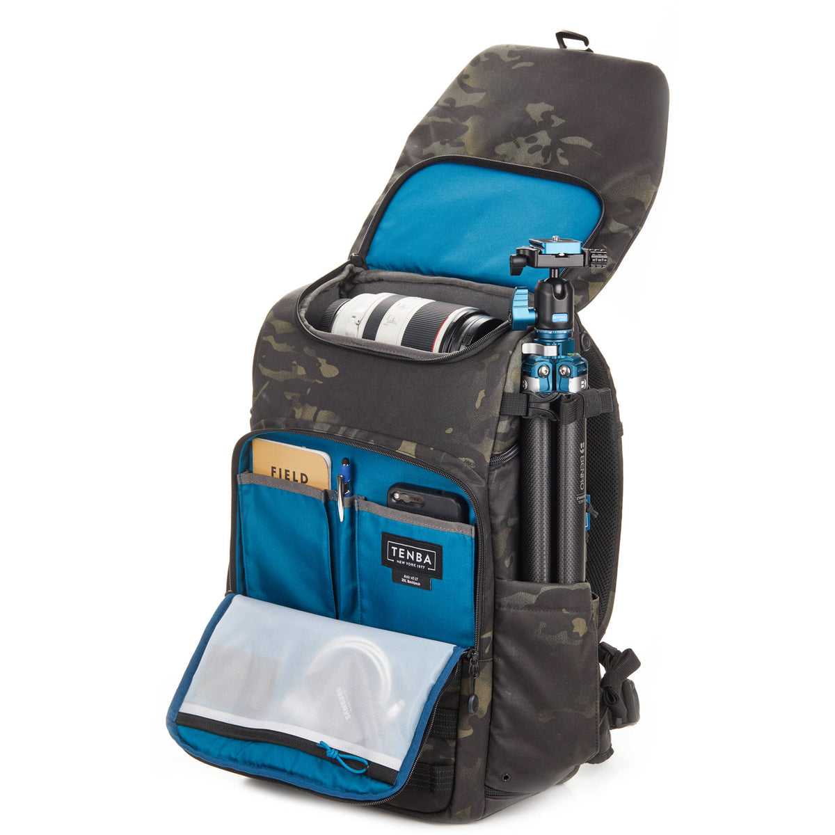 Mochila Tenba Axis V2 LT (MultiCam Negro, 20L) - puertos y conexiones