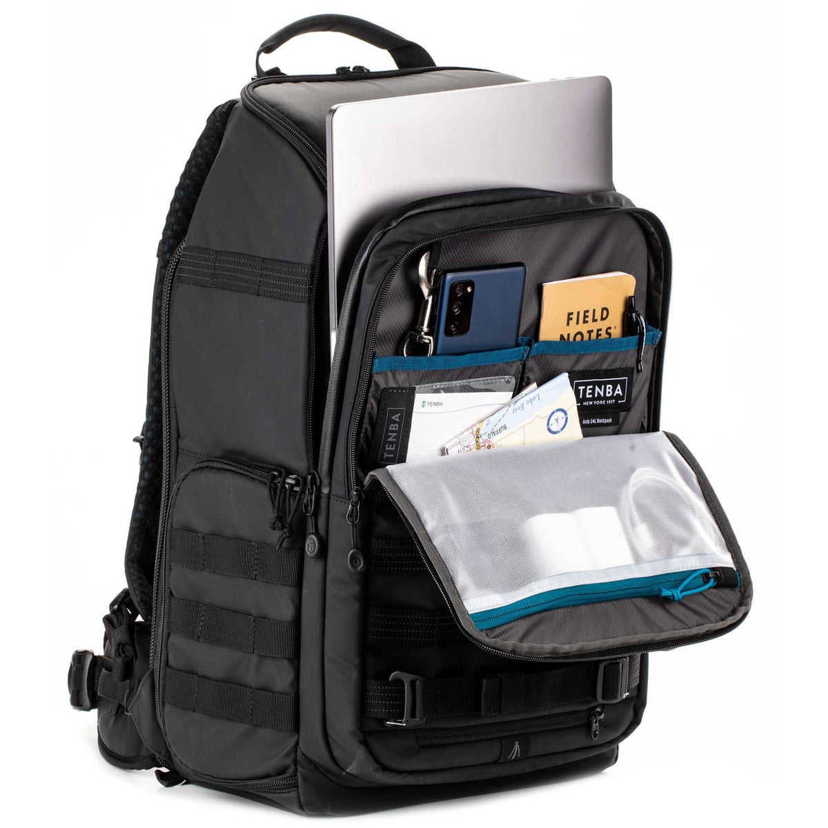 Mochila Tenba Axis V2 (Negro, 24L) - puertos y conexiones