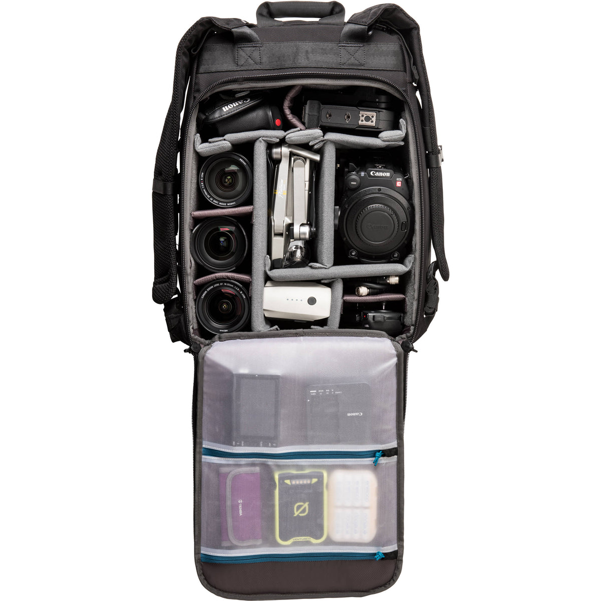 Mochila Tenba Roadie 20 (Negro) - puertos y conexiones