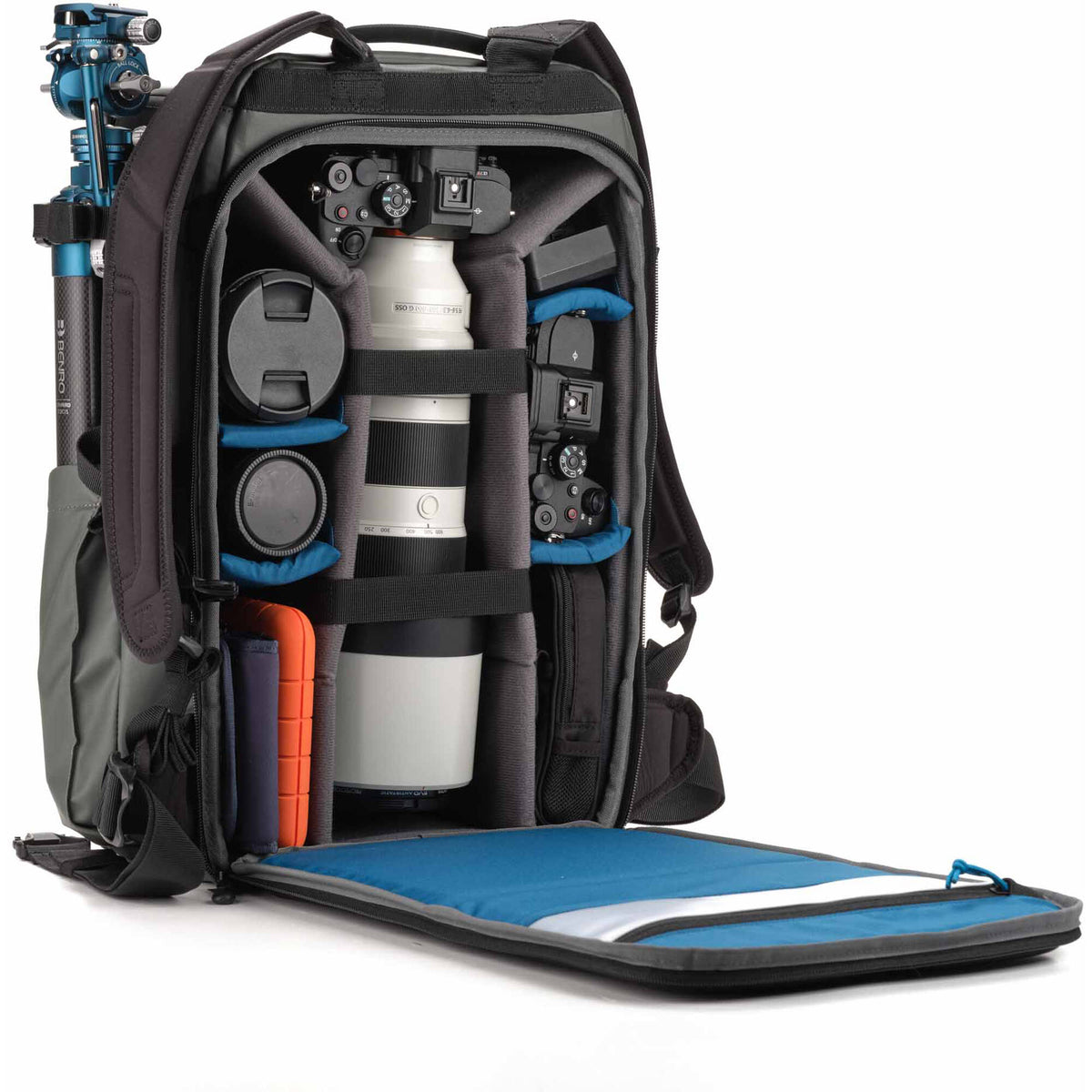 Mochila Tenba Solstice V2 (Gris, 24L) - puertos y conexiones