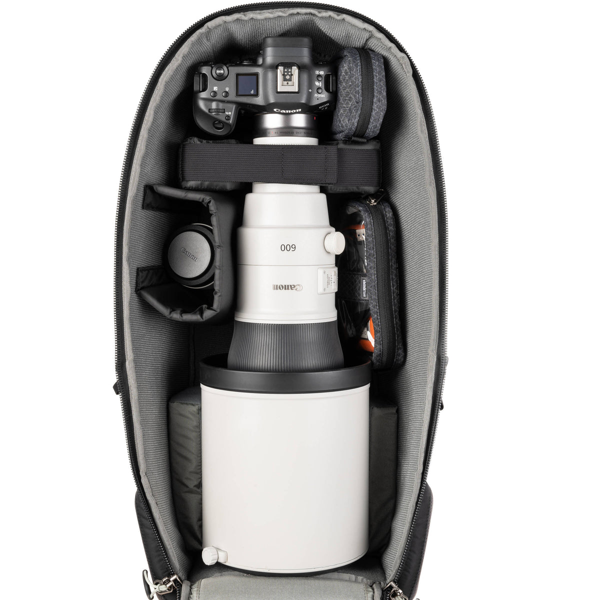 Mochila Think Tank Photo BackLight largo Lens (Slate Negro) - puertos y conexiones