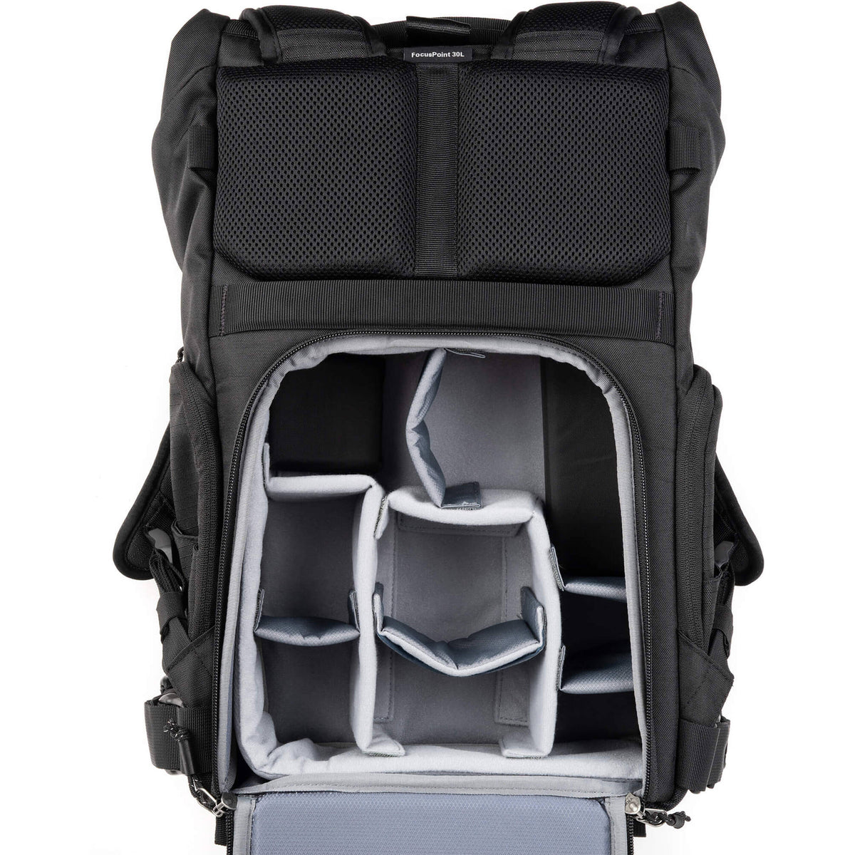 Mochila Think Tank Photo FocusPoint Rolltop (Asphalt Negro, 30 L) - vista frontal