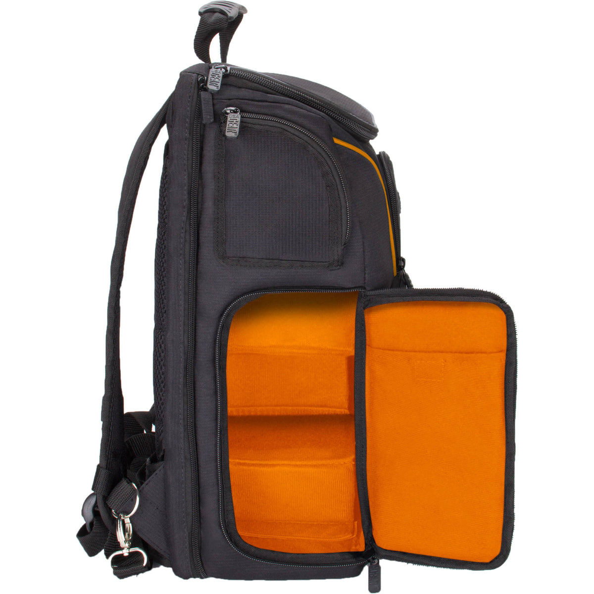 Mochila USA GEAR S17 DSLR (Negro/Naranja interior) - vista principal